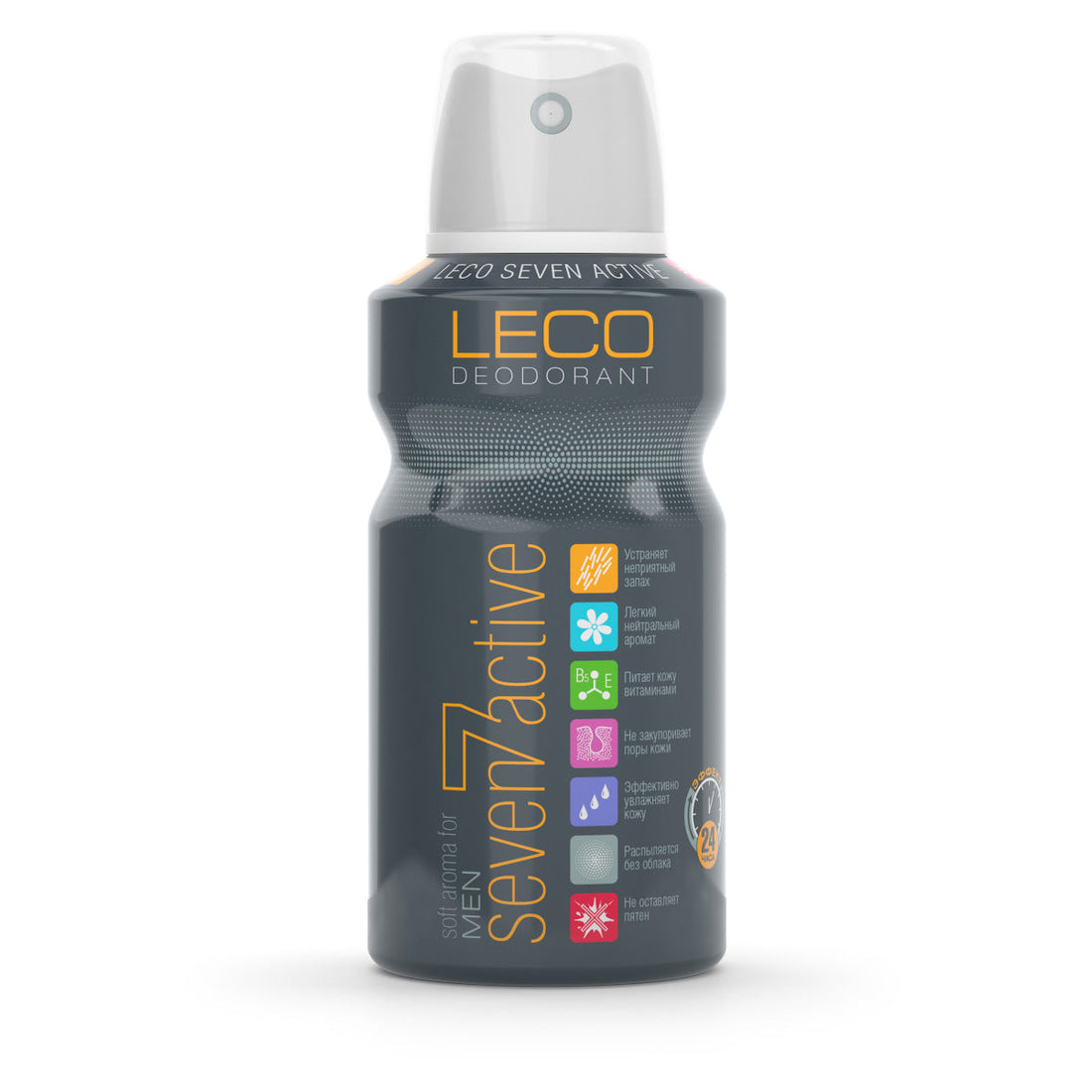 LECO antiperspirantinis dezodorantas Seven Active Vyrams.