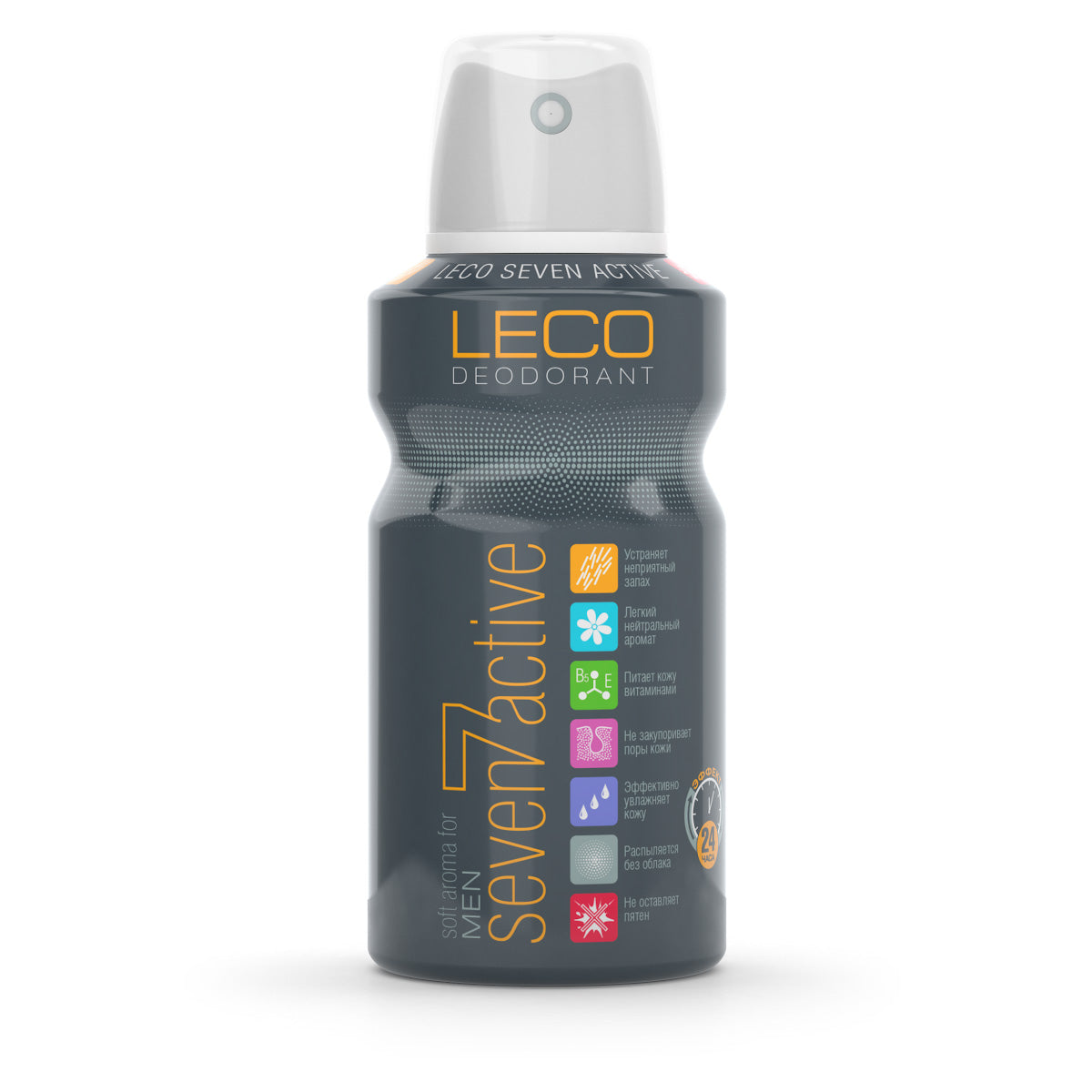 LECO antiperspirantinis dezodorantas Seven Active Vyrams.
